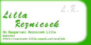 lilla reznicsek business card